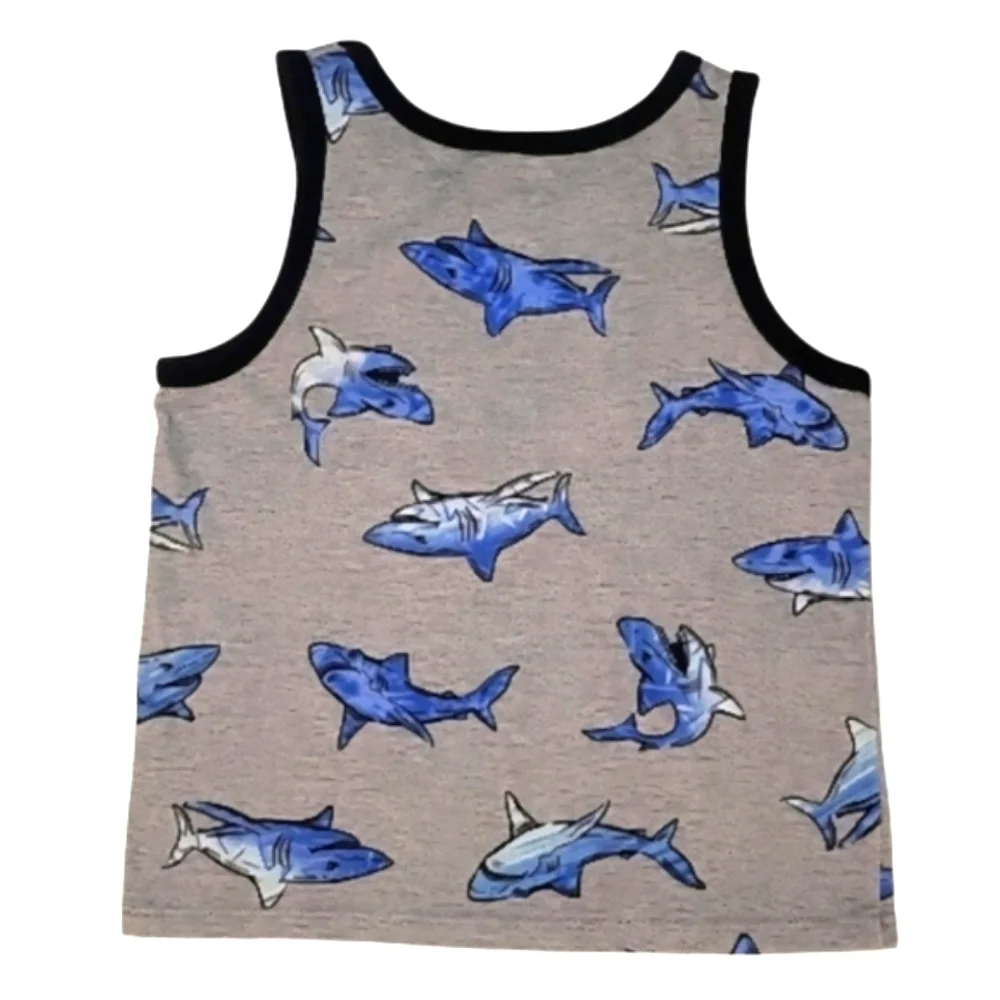 NEW Garanimals 2-Piece Kids Sharks Matching Tank & Short Set